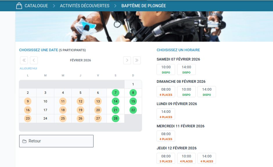 Réservation en ligne